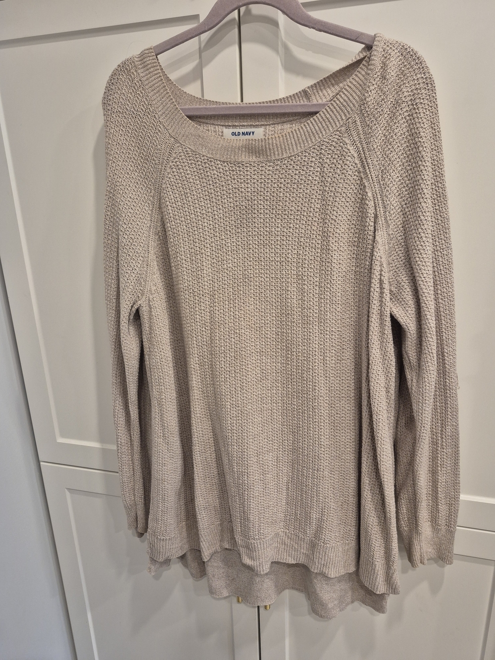Old Navy Women's Cream Knit Sweater